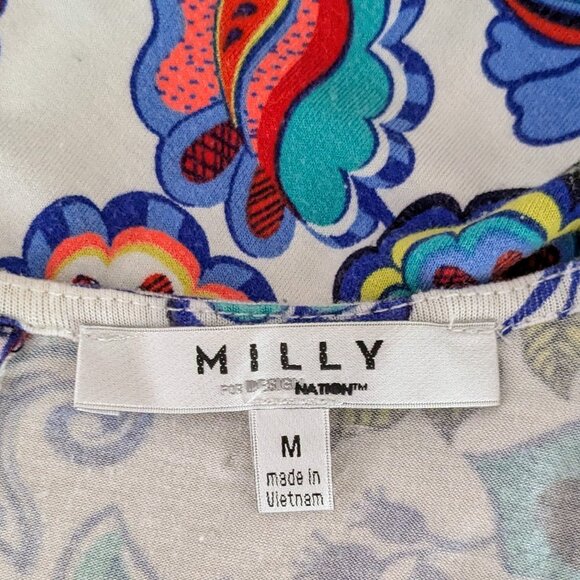 MILLY Women's Sleeveless Maxi Dress  Size M  Multi Color Combo Print - Picture 6 of 7